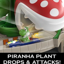 Hot Wheels Mario Kart Piranha Plant Yoshi Yarış Seti - Thumbnail