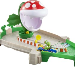 Hot Wheels Mario Kart Piranha Plant Yoshi Yarış Seti - Thumbnail