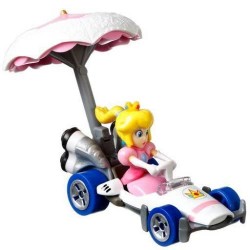 Hot Wheels Mario Kart Princess Peach B-Dasher and Peach Parasol - Thumbnail