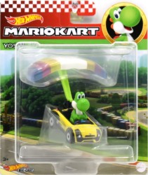 Hot Wheels Mario Kart Yoshi Sports Coupe and Parafoil - Thumbnail