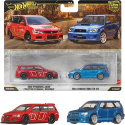 Hot Wheels Premium Car Culture 2005 Mitsubishi Lancer ve 2004 Subaru Forester STI