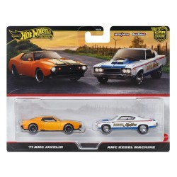 HOT WHEELS - Hot Wheels Premium Real Riders 1971 AMC Javelin ve AMC Rebel Machine