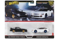 HOT WHEELS - Hot Wheels Premium Real Riders 1996 Nissan 180SX Type X ve Nissan SilEighty