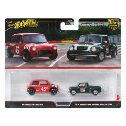 Hot Wheels Premium Real Riders Morris Mini ve 1967 Austin Mini Pickup