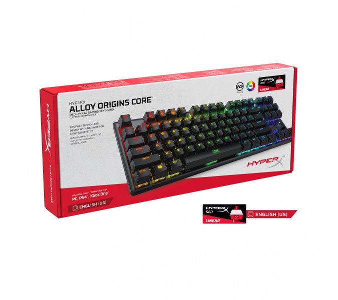 HyperX Alloy Origins Core Mekanik Gaming Klavye Red HX-KB7RDX-US