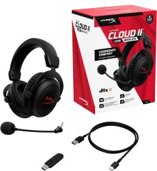 HyperX Cloud II Core Wireless Kablosuz Kulak Üstü Oyuncu Kulaklığı 4P4F2AA - Thumbnail