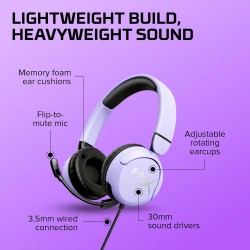 HyperX Cloud Mini Lavender Oyuncu Kulaklığı - Thumbnail