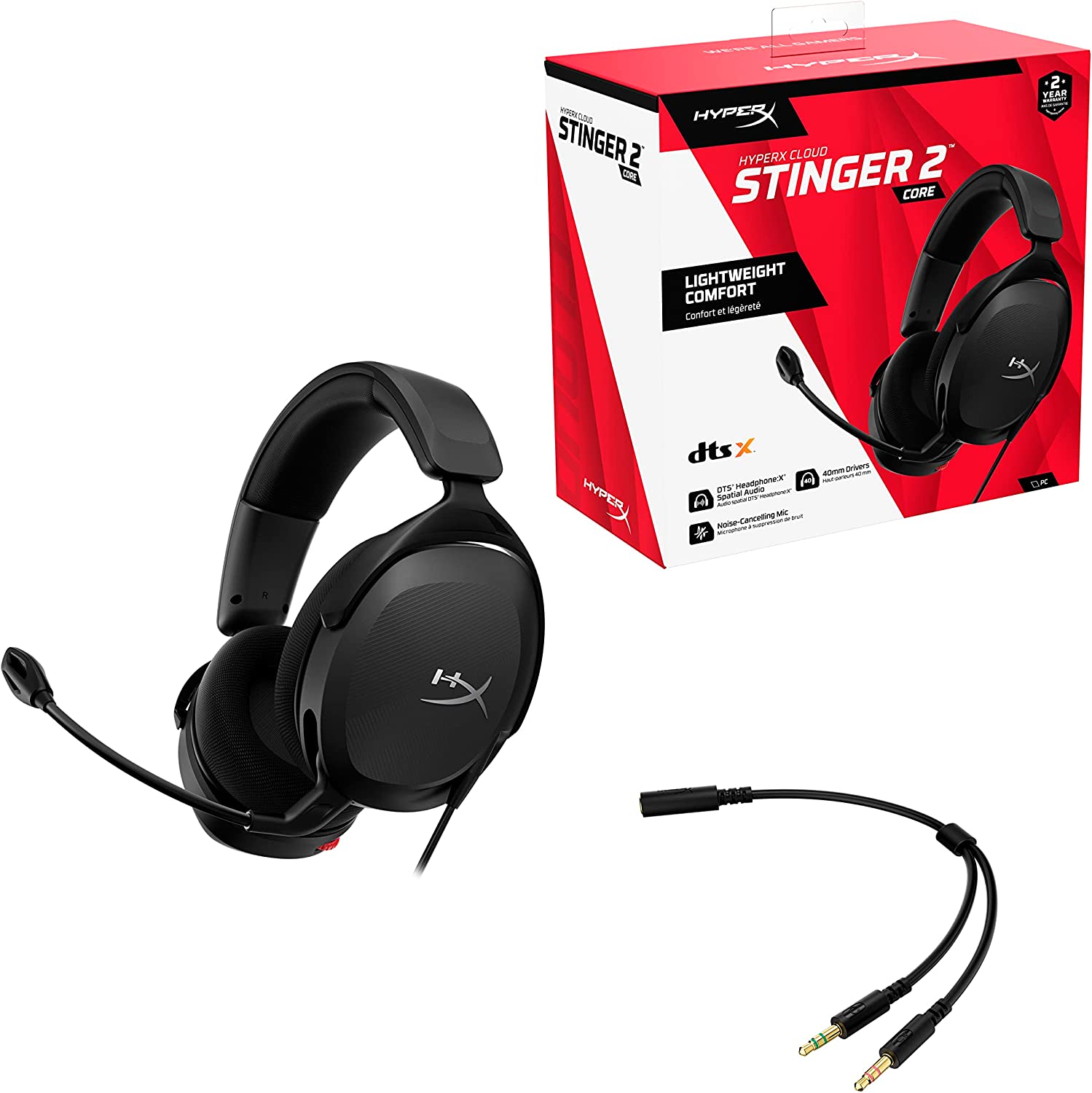 HyperX Cloud Stinger 2 Core DTS X Oyuncu Kulaklığı Kulaklık, HyperX Hyper X