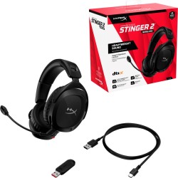 HyperX Cloud Stinger 2 DTS Headphone:X Kablosuz Oyuncu Kulaklık - Thumbnail