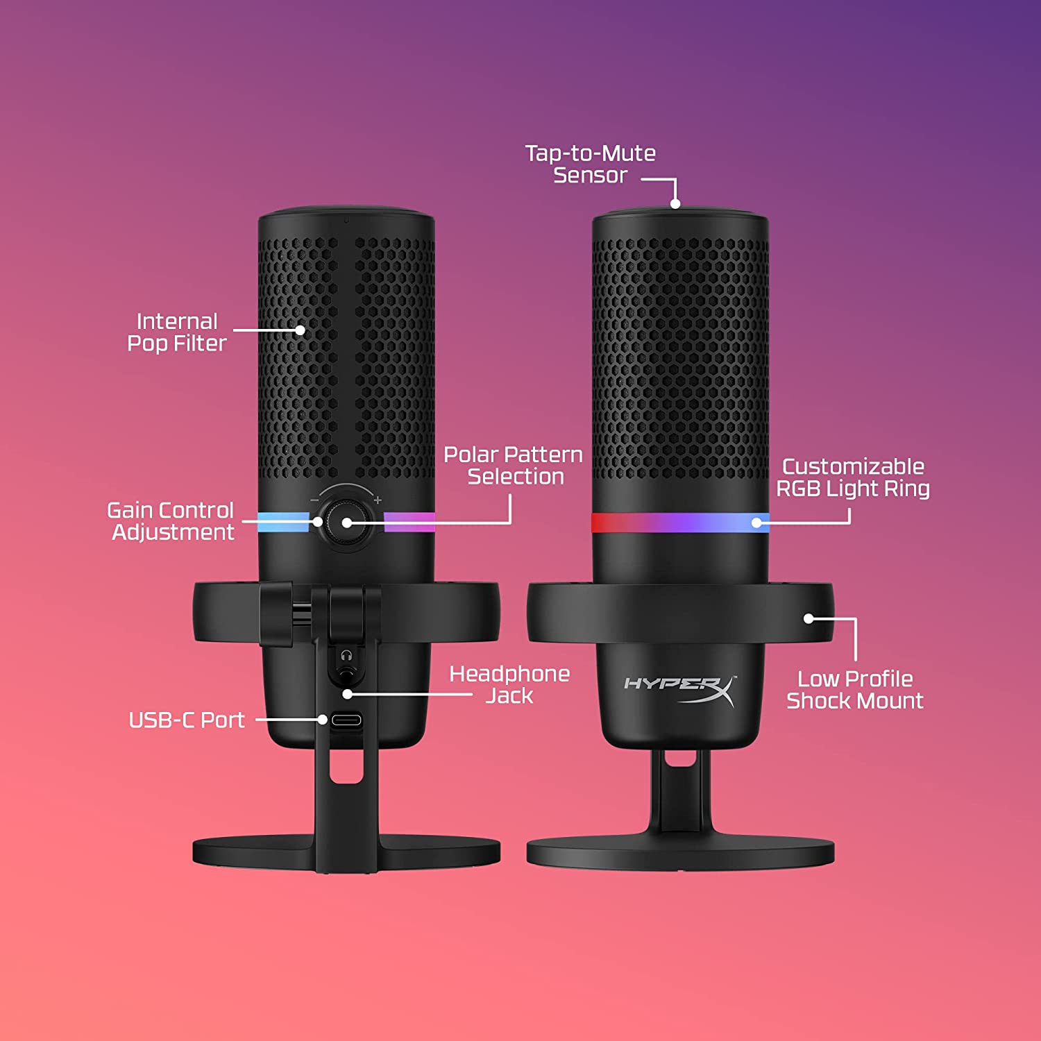 HyperX Duocast RGB Siyah Mikrofon Mikrofon, HyperX Hyper X