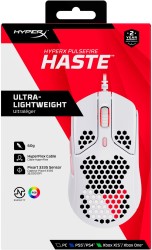 HyperX Pulsefire Haste Ultra Hafif 59 g Petek Altıgen 16.000 DPI Beyaz Oyuncu Mouse - Thumbnail