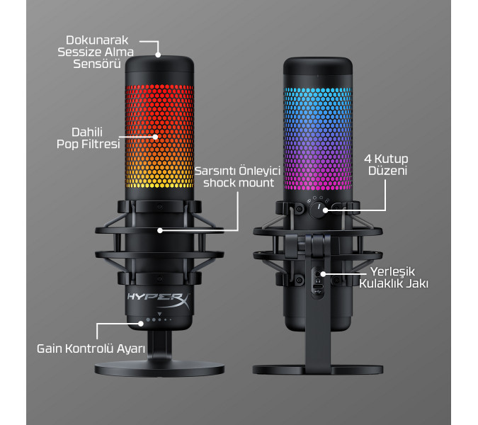 HyperX Quadcast S RGB Mikrofon HMIQ1S-XX-RG/G
