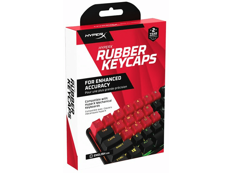 HyperX Rubber Keycaps Tuş Takımı Kırmızı 519T6AA - Thumbnail
