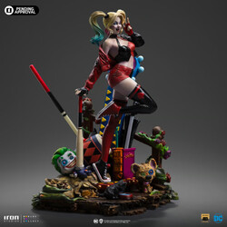Iron Studios DC Universe Gotham City Sirens Harley Quinn 1 10 Art Scale Deluxe Statue - Thumbnail