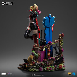 Iron Studios DC Universe Gotham City Sirens Harley Quinn 1 10 Art Scale Deluxe Statue - Thumbnail