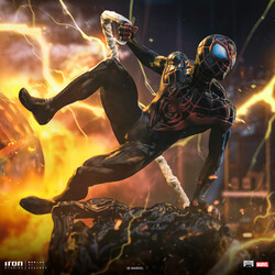 Iron Studios Marvel Spiderman vs Villains Diorama 1 10 Art Scale Miles Morales Statue - Thumbnail