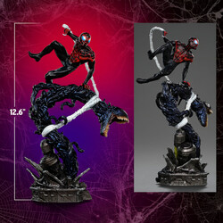 Iron Studios Marvel Spiderman vs Villains Diorama 1 10 Art Scale Miles Morales Statue - Thumbnail