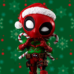 Iron Studios Minico Marvel Comics Holiday Deadpool Statue - Thumbnail
