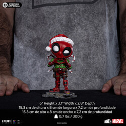 Iron Studios Minico Marvel Comics Holiday Deadpool Statue - Thumbnail