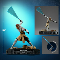 Iron Studios Star Wars Clone Wars Obi Wan Kenobi 1 10 Art Scale Statue - Thumbnail