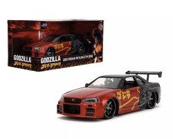 Jada Toys 1 24 Godzilla 2002 Nissan Skyline GTR R34 - Thumbnail