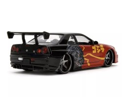 Jada Toys 1 24 Godzilla 2002 Nissan Skyline GTR R34 - Thumbnail