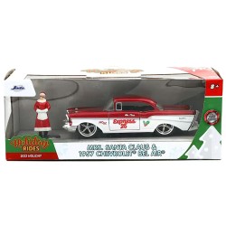 Jada Toys Christmas Themed 1961 Chevy Impala 1:32 Ölçek Die Cast Metal Araba, Figürlü - Thumbnail