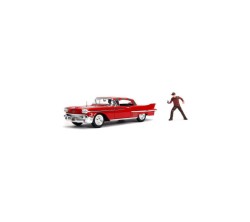 Jada Toys A Nightmare on Elm Street Die Cast 1958 Cadillac Metal Araç ve Freddy Krueger Figür 1:24 - Thumbnail