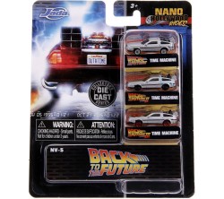 Jada Toys Die-Cast Geleceğe Dönüş Zaman Makinası Mini 3'lü Set - Thumbnail