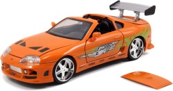Hızlı ve Öfkeli Fast and Furious 1995 Toyota Supra 1:24 Pres Döküm Araba Brian O'Conner Figürlü - Thumbnail