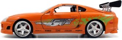 Hızlı ve Öfkeli Fast and Furious 1995 Toyota Supra 1:24 Pres Döküm Araba Brian O'Conner Figürlü - Thumbnail