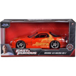 Jada Toys Fast and Furious Orange JL5 Mazda RX-7 1 24 - Thumbnail