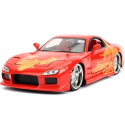 Jada Toys Fast and Furious Orange JL5 Mazda RX-7 1 24 - Thumbnail