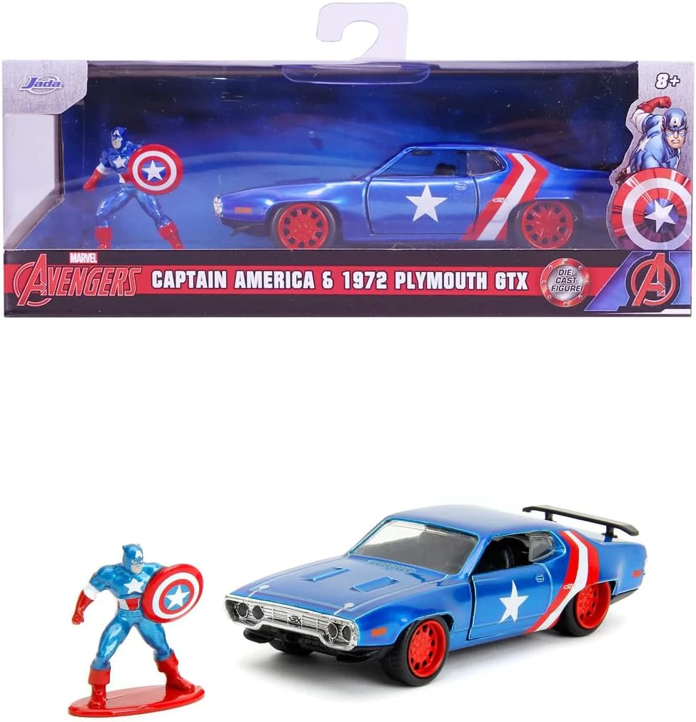 Jada Toys - Jada Toys Marvel Captain America 1 32 1972 Plymouth GTX