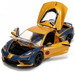 Jada Toys Marvel X-Men Wolverine Chevy Corvette 1 24 - Thumbnail