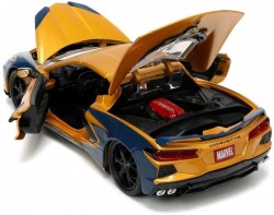 Jada Toys Marvel X-Men Wolverine Chevy Corvette 1 24 - Thumbnail