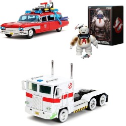 Jada Toys Optimus Prime Cadillac Ecto 1 ve Ghostbusters Nano Scene Bundle Set - Thumbnail