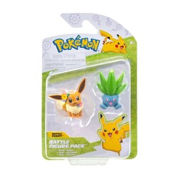 Jazwares - Jazwares Pokemon Bahar Serisi 2li Figür Seti Eevee ve Oddish