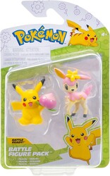 Jazwares - Jazwares Pokemon Bahar Serisi 2li Figür Seti Pikachu ve Deerling