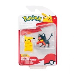 Jazwares - Jazwares Pokemon Battle 2li Aksiyon Figür Pikachu ve Litten