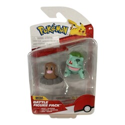 Jazwares Pokemon Battle 2li Figür Seti Diglett ve Bulbasaur