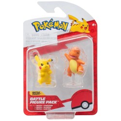 Jazwares Pokemon Battle 2'li Figür Seti Pikachu ve Charmander - Thumbnail