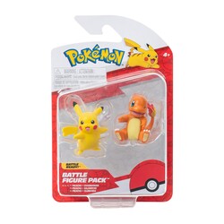 Jazwares - Jazwares Pokemon Battle 2li Figür Seti Pikachu ve Charmander