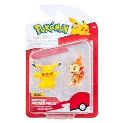 Jazwares - Jazwares Pokemon Battle 2li Figür Seti Pikachu ve Chimchar