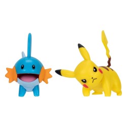 Jazwares Pokemon Battle 2'li Figür Seti Pikachu ve Mudkip - Thumbnail