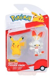 Jazwares - Jazwares Pokemon Battle 2li Figür Seti Pikachu ve Scorbunny