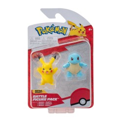 Jazwares - Jazwares Pokemon Battle 2'li Figür Seti Pikachu ve Squirtle
