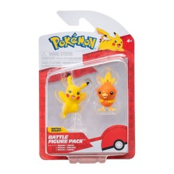 Jazwares Pokemon Battle 2'li Figür Seti Pikachu ve Torchic - Thumbnail