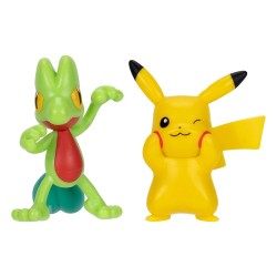 Jazwares Pokemon Battle 2'li Figür Seti Pikachu ve Treecko - Thumbnail