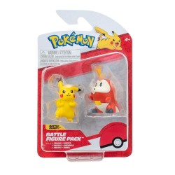 JAZWARES POKEMON BATTLE 2LI SET FUECOCO AND PIKACHU - Thumbnail